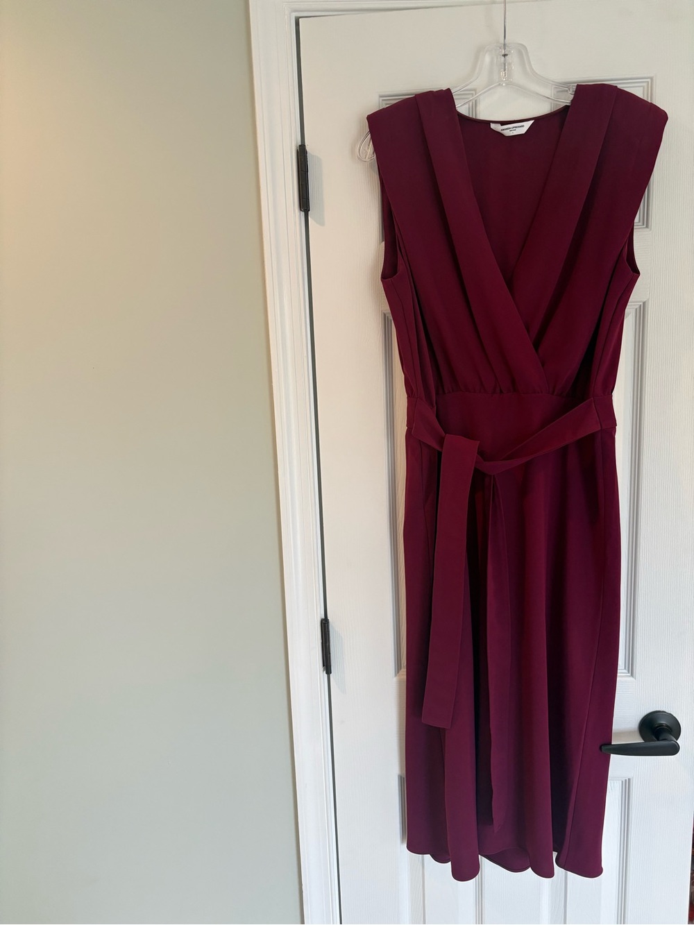 Amanda Uprichard Sleeveless Wrap Midi Dress in Wine